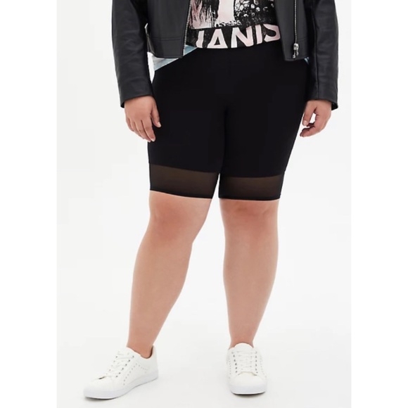 torrid Pants - 🆕 Black Mesh Hem Bike Short 2X 18 20 NWT